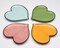 Ceramic Rainbow Plates: Assorted Colors Heart-Shaped Plates, Valentines, Wedding Décor or Gift, Wedding Favor, Anniversary Décor or Gift